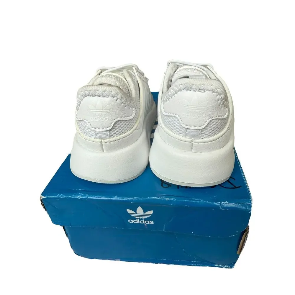 Adidas Kids White X-PLR EL Low Top Lace-Up Sneaker Shoes Size 4K